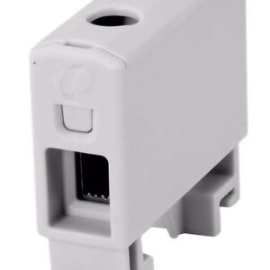 RAIL CONNECTOR THROUGH 1X AL/CU 1.5-16.0MM2 1000V AC/ 1500V DC UNIVERSAL CLAMP GRAY