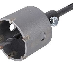 KORONA WIERTARSKA 83MM W ZESTAWIE Z TRZPIENIEM PROWADZĄCYM SDS PLUS ODPORNY NA UDAR