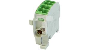 SCB 25 DISTRIBUTION BLOCK - BRANCH AL/CU SIMBLOCK GREEN