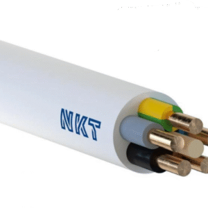 YDY 5X 4 ŻO BIAŁY PRZEWÓD INSTALACYJNY OKRĄGŁY DRUT 450/750V KL.1