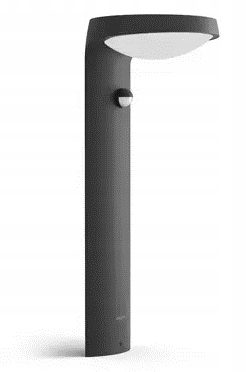 TYLA ANTRACYT OPRAWA SŁUPEK OGRODOWY LED 9W WW 2700K 820LM IP44 + CZUJNIK RUCHU METAL