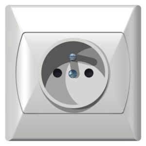 AKCENT BIAŁY GNIAZDO 1X Z/U ZACISKI ŚRUBOWE 16A 250V