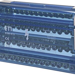 EDB-415 DISTRIBUTION BLOCK 125A 4X (11X FI5.3), 4X (2X FI0.75), 4X (2X FI9.1) ETIBOX