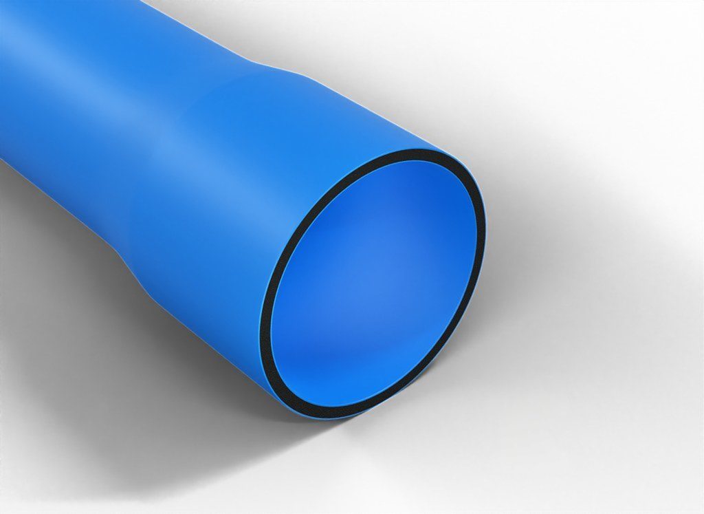 QRG EKO 110-6 NIEBIESKI RURA OSŁONOWA GŁADKA DWUWARSTWOWA Z KIELICHEM HDPE FI110/99 750N