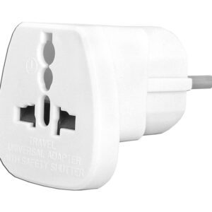 PRZEJŚCIÓWKA PODRÓŻNA PRZEJŚCIE ADAPTER AC  GNIAZ. UNIWERSALNE  WTYK PL BIAŁE
