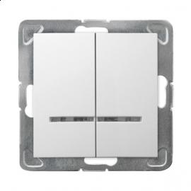 IMPRESJA MODULE WHITE SERIAL SWITCH BACKLIT ORANGE SPRING CLIPS 16AX 250V