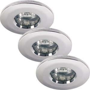 ZESTAW PROFI LINE CHROM OPRAWA SUFITOWA PT 1X GU5.3 MAX 3W IP65 METAL KPL.3SZT.