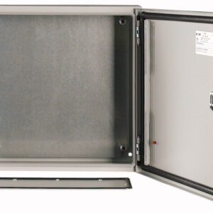 CS 44/150 OBUDOWA METALOWA NT 400X400X150 DRZWI PEŁNE Z PŁYTĄ IP65 SZARY