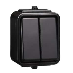 Schneider Electric Cedar, candle switch, IP44, black, WNT500C05