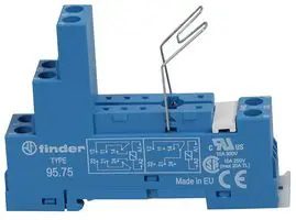 F95-75-0-000-0000 SOCKET FOR 40.51, 40.52, 40.61, 44.52, 44.62 BLUE SCREW TERMINALS FOR RAIL