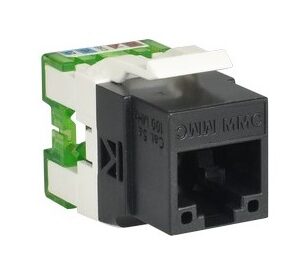 BLACK MODULE COMPUTER SOCKET INSERT 1X UAE 8 CAT.5E UTP KRONE