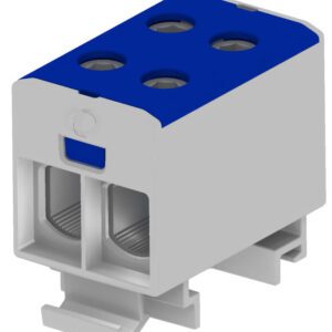RAIL CONNECTOR THROUGH 2X AL/CU 1.5-50.0MM2 1000V AC/ 1500V DC UNIVERSAL TERMINAL BLUE