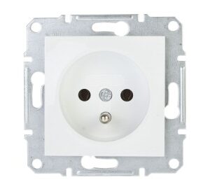 Schneider Electric Asfora, single socket 2P+PE without frame, white, EPH2800721