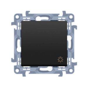 SIMON 10 MODUŁ CZARNY MAT PRZYCISK "ŚWIATŁO" SAMOZACISKI 10AX 250V