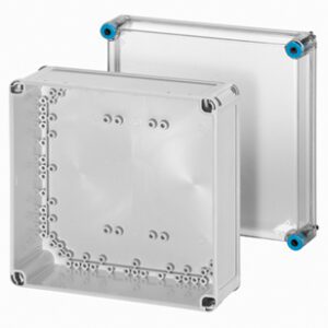 K 0200 PUSZKA INSTALACYJNA NT 300X300X170 POKRYWA PRZEZROCZYSTA BEZ DŁAWIKÓW IP66 IK08/II SZARY