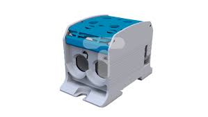 STB  95-2 ZŁĄCZKA SZYNOWA GWINTOWA 2X 16-95MM2 / 10-70MM2 AL/CU 87520 SIMBLOCK NIEBIESKI