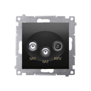 SIMON 54 MODUŁ CZARNY MAT GNIAZDO RTV-2XSAT 1DB