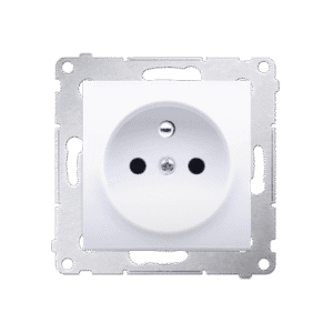 SIMON 54 WHITE MODULE SOCKET 1X S/U WITH SHUTTERS SCREW TERMINALS 16A 250V