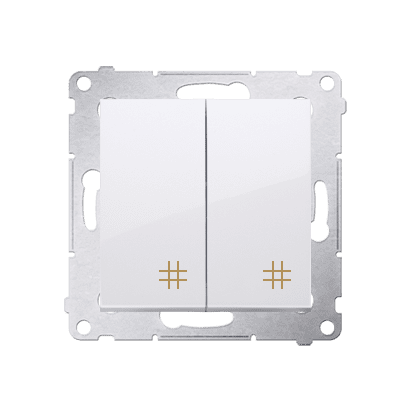SIMON 54 WHITE CROSS SWITCH MODULE 2X SPRING TERMINALS 10AX 250V