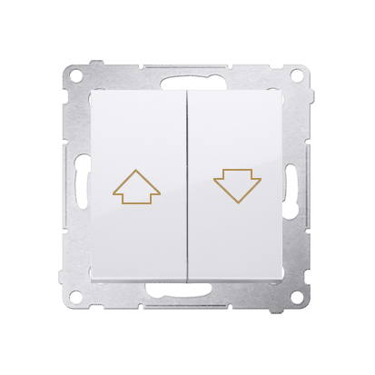 SIMON 54 WHITE SHUTTER BUTTON MODULE ELECTRIC LOCK "ARROW" SPRING CLIPS 10A 250V