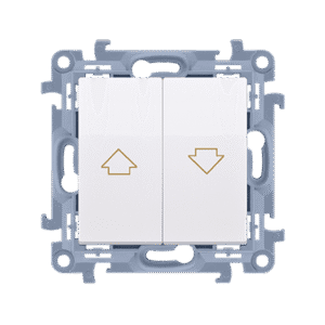 SIMON 10 WHITE SHUTTER BUTTON "ARROW" SCREW TERMINALS 10A 250V