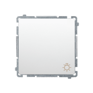 SIMON BASIC MODUŁ BIAŁY PRZYCISK "ŚWIATŁO" ZACISKI SPRĘŻYNOWE 10AX 250V
