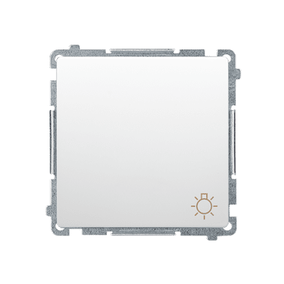 SIMON BASIC MODUŁ BIAŁY PRZYCISK "ŚWIATŁO" ZACISKI SPRĘŻYNOWE 10AX 250V