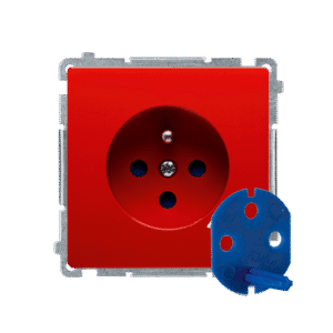 SIMON BASIC MODULE RED SOCKET 1X S/U DATA WITH KEY SCREW TERMINALS 16A 250V