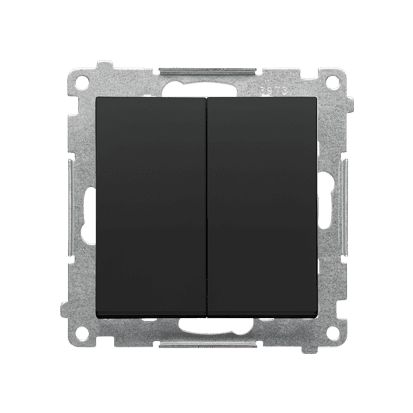 SIMON 55 BLACK MATT MODULE UNIVERSAL SWITCH 2X SPRING TERMINALS 10AX 250V