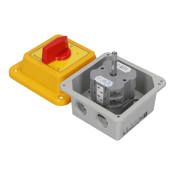 LK16R-1.825OB1 16A 0-1 1P CURVED SWITCH 16A 1P OB IP41 BLACK DRIVE