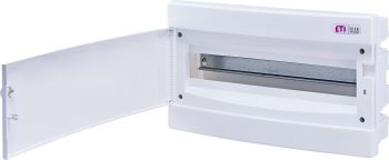 ECM18PO-S ROZDZIELNIA PLASTIKOWA PT 18M 1X 18M N+PE IP40 IK07 212X373X68 DRZWI PEŁNE BIAŁY DIDO