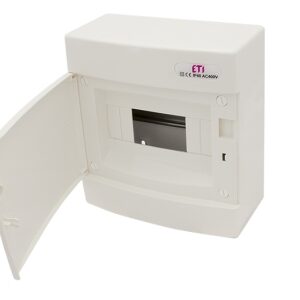 ECT8PO ROZDZIELNIA PLASTIKOWA NT 8M 1X 8M N+PE IP40 IK07 236X215X112 DRZWI PEŁNE BIAŁY DIDO
