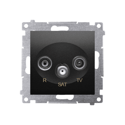 SIMON 54 MODUŁ CZARNY MAT GNIAZDO RTV-SAT KOŃCOWE/ZAKOŃCZENIOWE 1DB