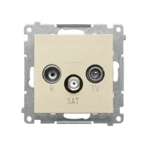 SIMON 55 MODUŁ SZAMPAŃSKI MAT GNIAZDO R-TV-SAT KOŃCOWE/ZAKOŃCZENIOWE 1X 5 MHZ÷2,4 GHZ