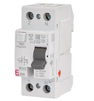EFI-P2 25A/ 300MA/A WYŁĄCZNIK RÓŻNICOWY 25A 2P 2M 300MA A 10KA