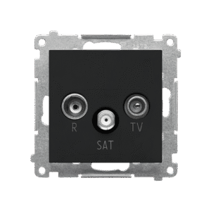 SIMON 55 MODUŁ CZARNY MAT GNIAZDO RTV-SAT KOŃCOWE/ ZAKOŃCZENIOWE 1X 5MHZ÷2.4 GHZ