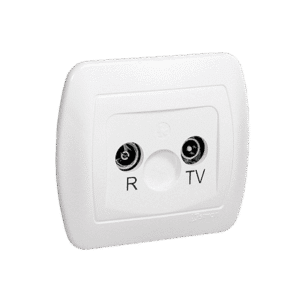 SIMON AKORD BIAŁY GNIAZDO RTV KOŃCOWE 3.5DB