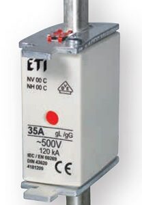 WT-00C NH000 16A GG 500V WKŁADKA TOPIKOWA ZWŁOCZNA BM