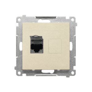 SIMON 55 CHAMPAGNE MODULE MAT COMPUTER SOCKET 1X UAE 8 CAT.6 UTP WITH DUST COVER FLAT