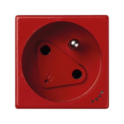 CONNECT M45 CZERWONY GNIAZDO 2M 1X Z/U 45ST DATA Z KLUCZEM WSKAŹNIK ZASILANIA ŚRUBOWE 16A 250V