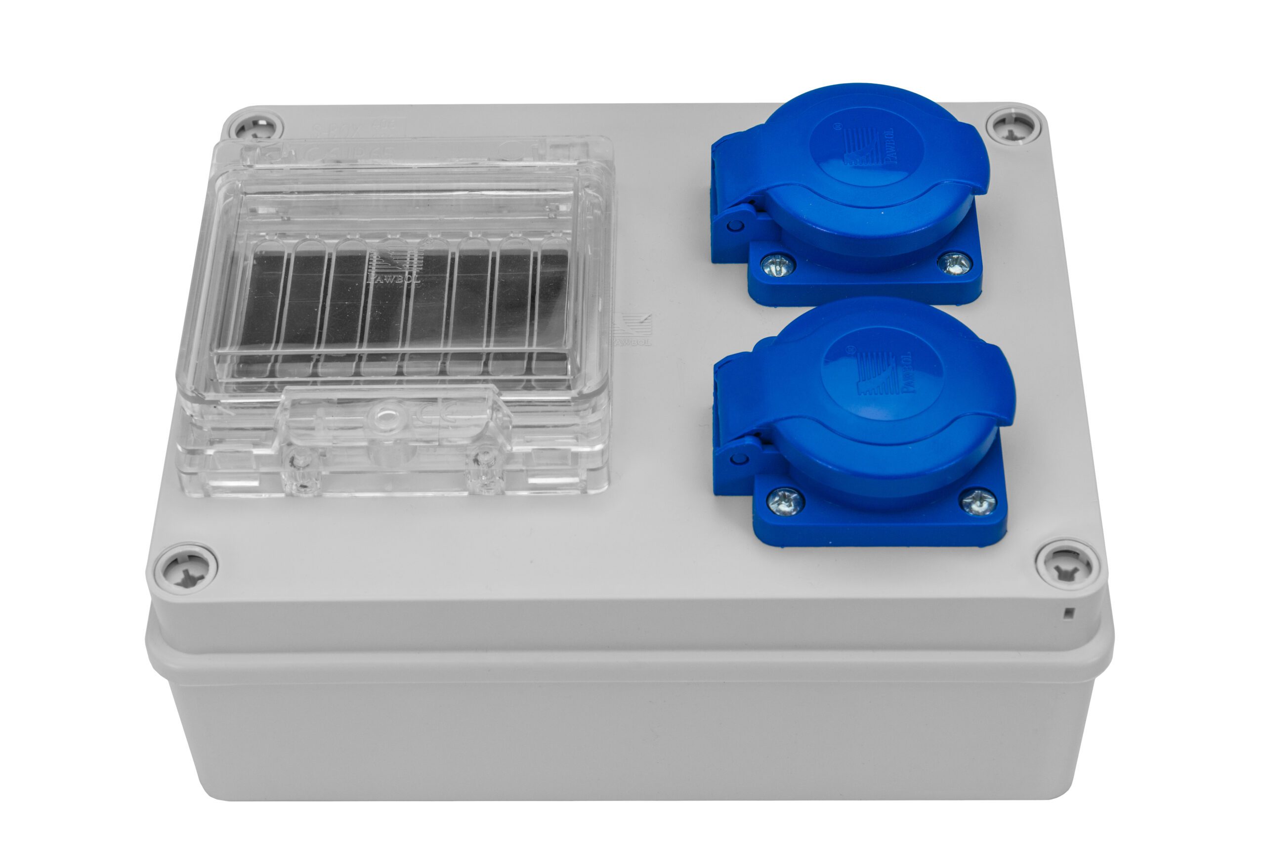 R-BOX 190 ROZDZIELNIA BUDOWLANA 4S 2X 230V + OKIENKO INSPEKCYJNE IP44