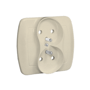 SIMON AKORD BEŻ GNIAZDO 2X Z/U ZACISKI ŚRUBOWE 16A 250V