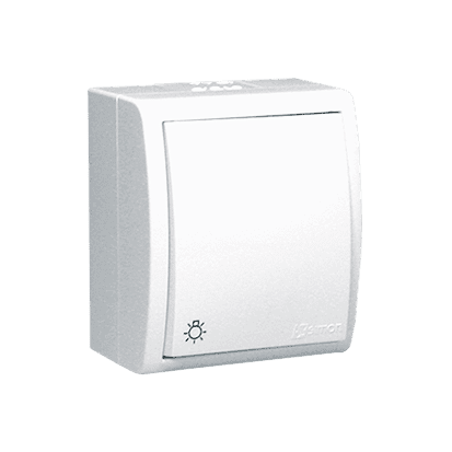 SIMON AQUARIUS BIAŁY PRZYCISK NT "ŚWIATŁO" IP54 ZACISKI ŚRUBOWE 10AX 250V