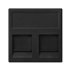 CONNECT M45 SZARY GRAFIT PŁYTKA 2M DO GNIAZD 2X UAE Z OSŁONĄ KEYSTONE