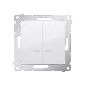 SIMON 54 WHITE MODULE SERIAL SWITCH IP44 LED BACKLIT SPRING TERMINALS 10AX 250V