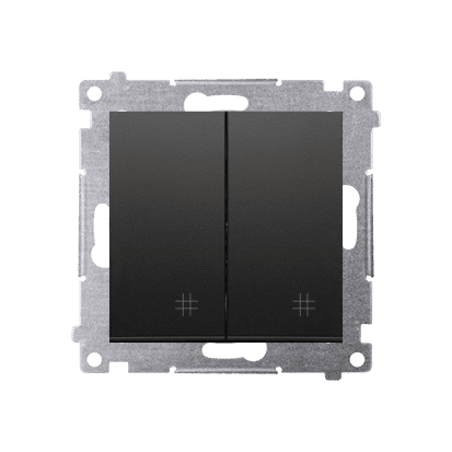 SIMON 54 BLACK MATT MODULE CROSS SWITCH 2X SPRING CLAMP TERMINALS 10AX 250V