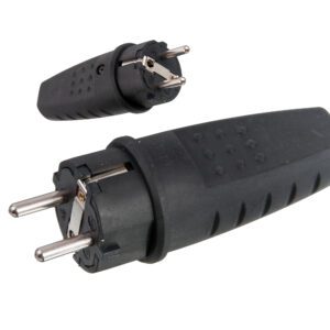 PORTABLE PLUG 1F RUBBER 250V, 16A, IP 44 LUX