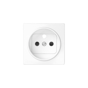 SIMON 82 WHITE MODULE SOCKET PLATE 1X Z/U WITH SHUTTERS