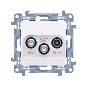 SIMON 10 MODUŁ BIAŁY GNIAZDO RTV-2XSAT 1DB