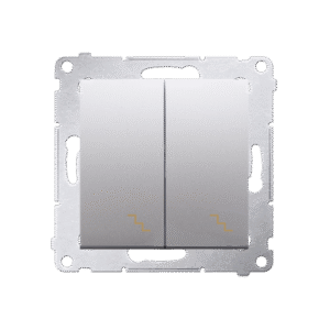 SIMON 54 MODUŁ SREBRNY MAT ŁĄCZNIK UNIWERSALNY "SCHODY" 2X ZACISKI ŚRUBOWE 10AX 250V
